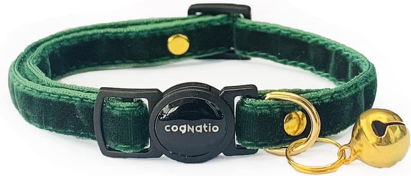 Velvet Breakaway Cat Collar with Bell