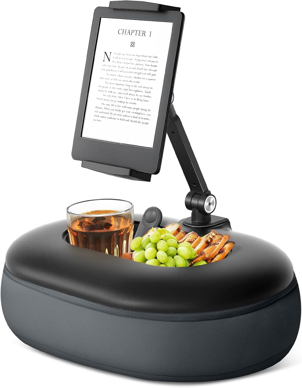 Beanbag Tablet Pillow Stand with Snack Bowl