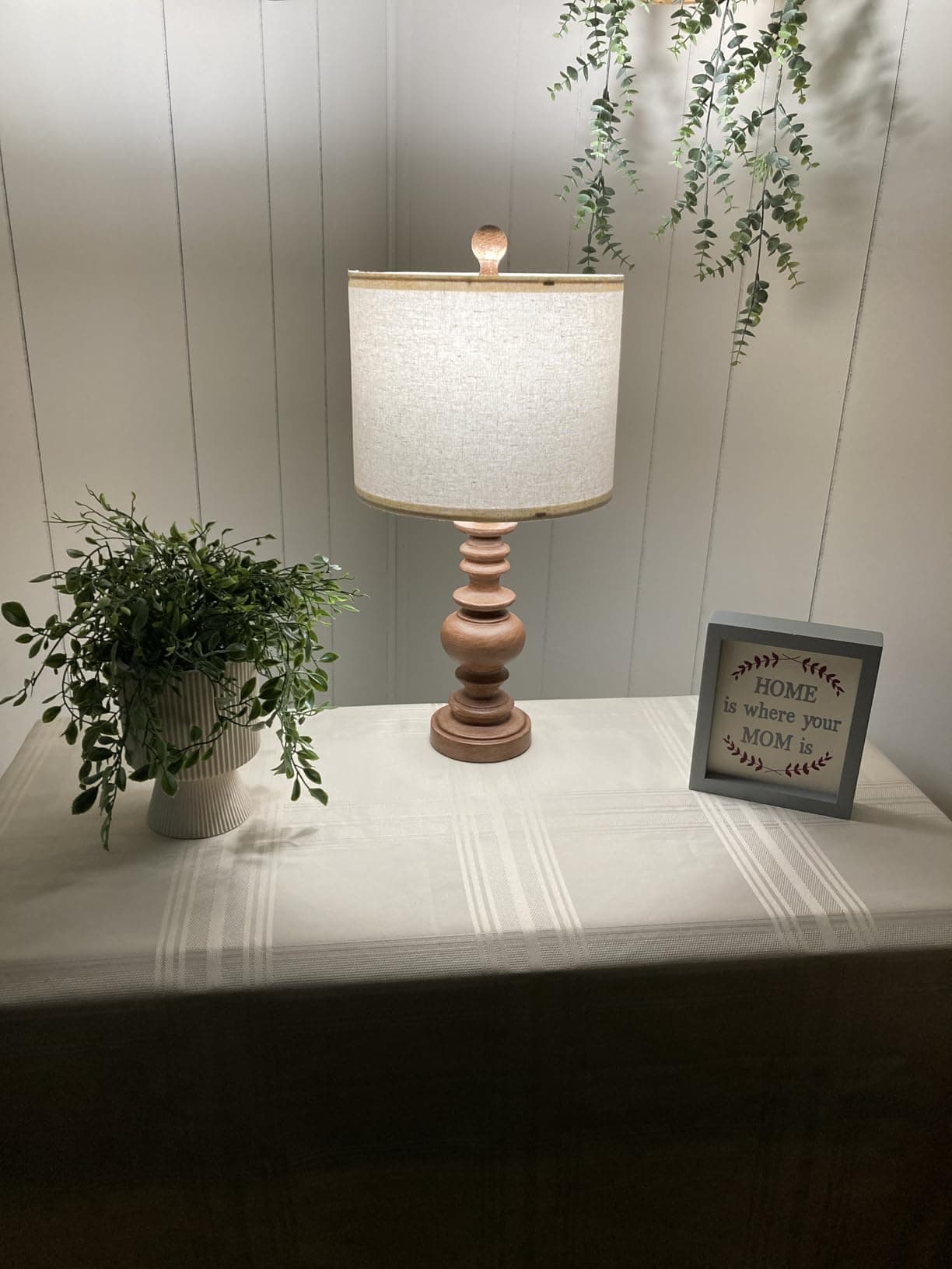 Set (2-Pack) Rustic Table Lamp with Linen Shades — lifestyle 1