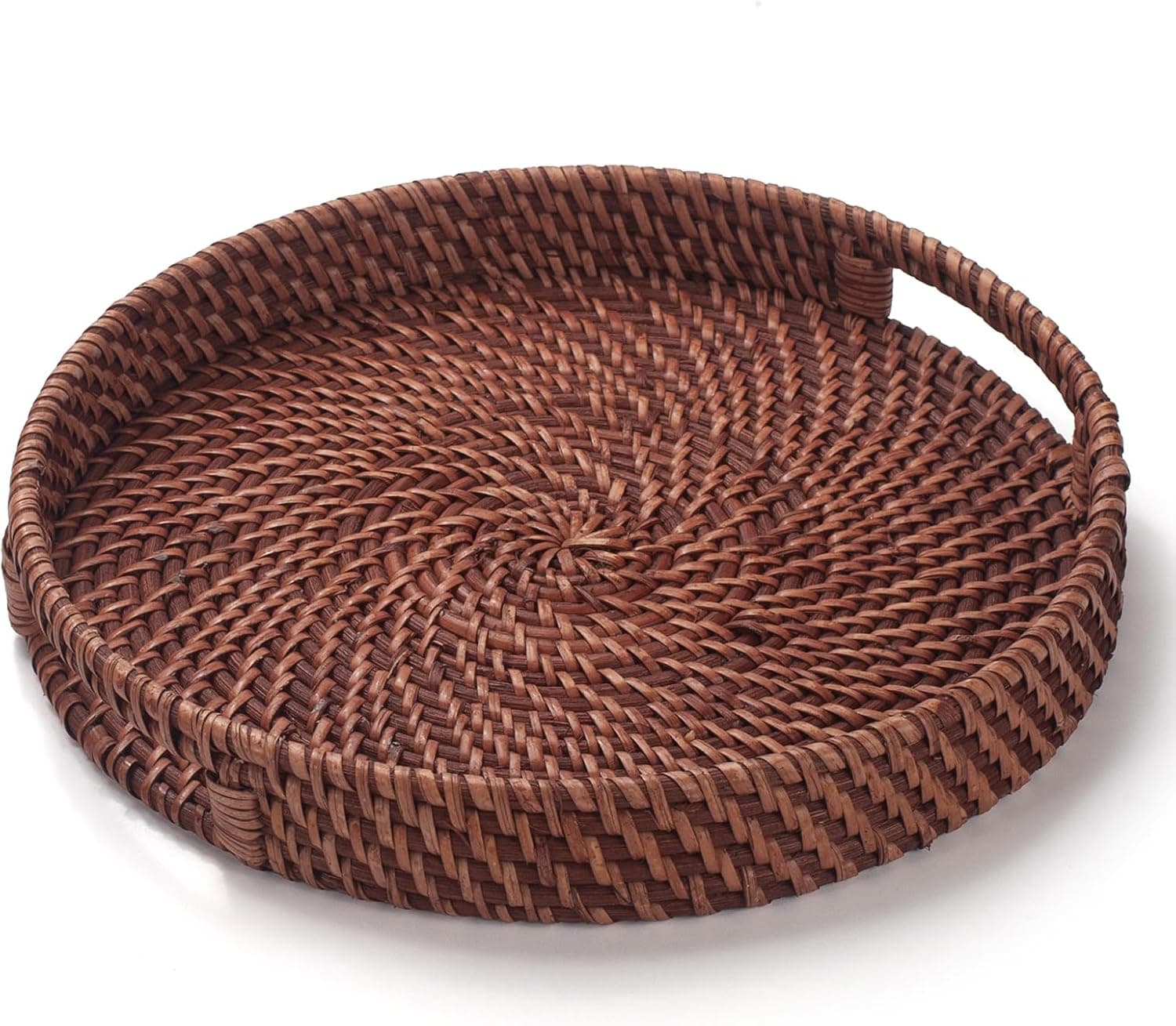 11" Round Rattan Serving Tray