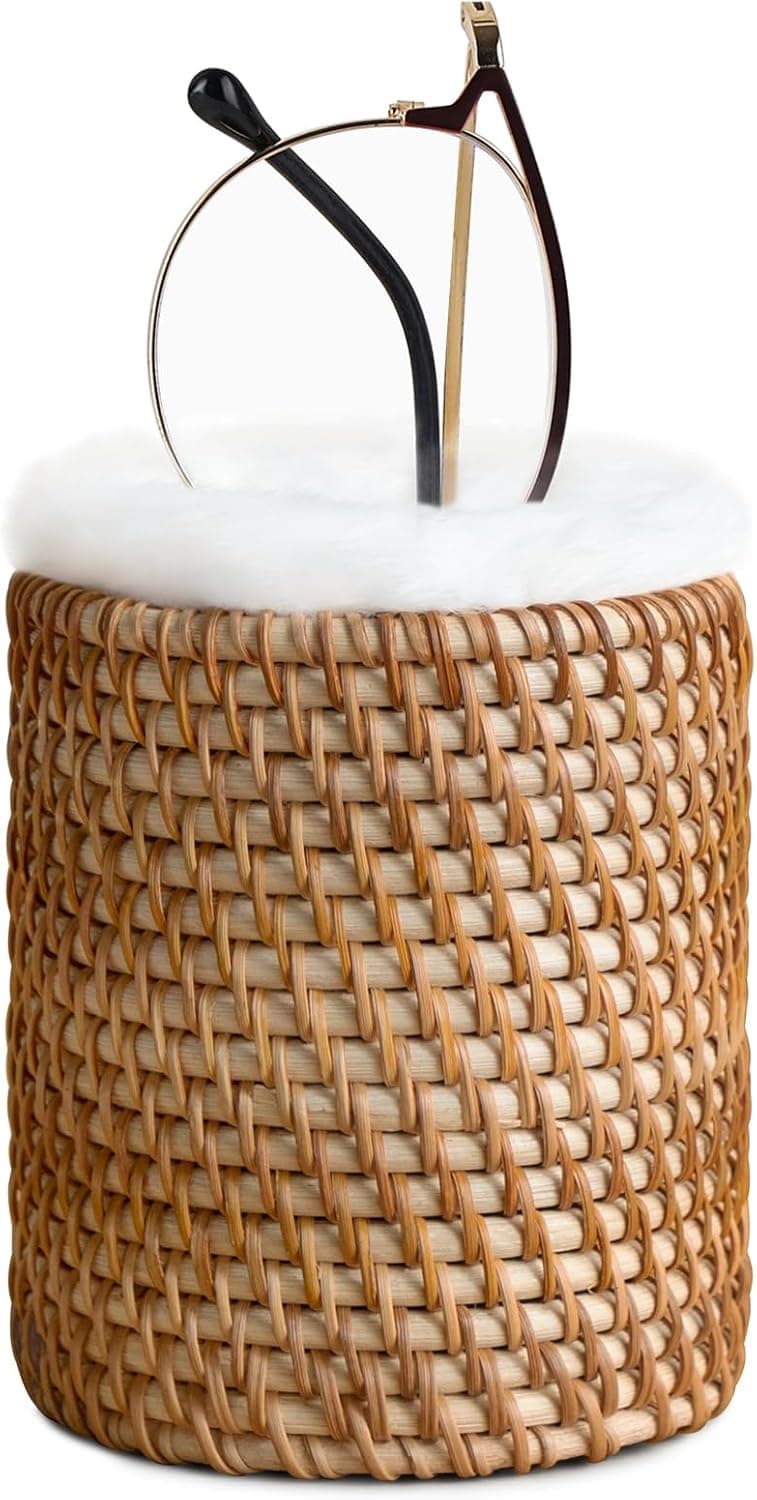 Rattan Glasses Holder for Nightstand