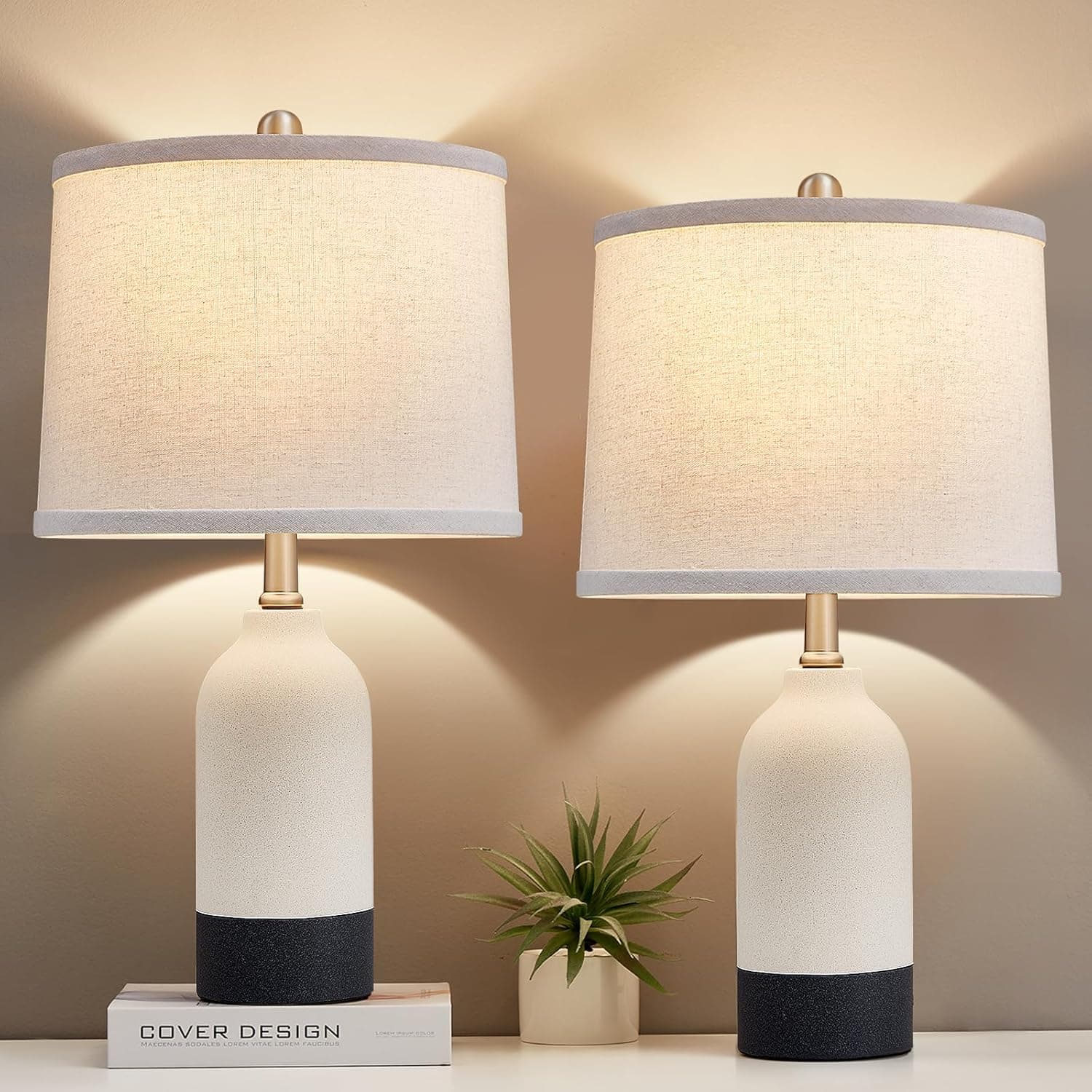 Set of 2 Modern Ceramic Table Lamp