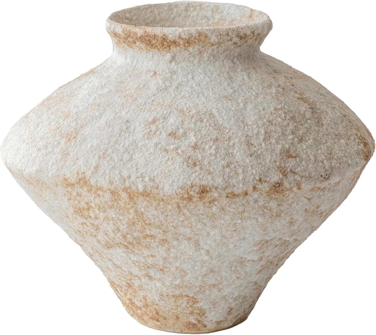 Rustic Farmhouse Textured Ceramic Vase