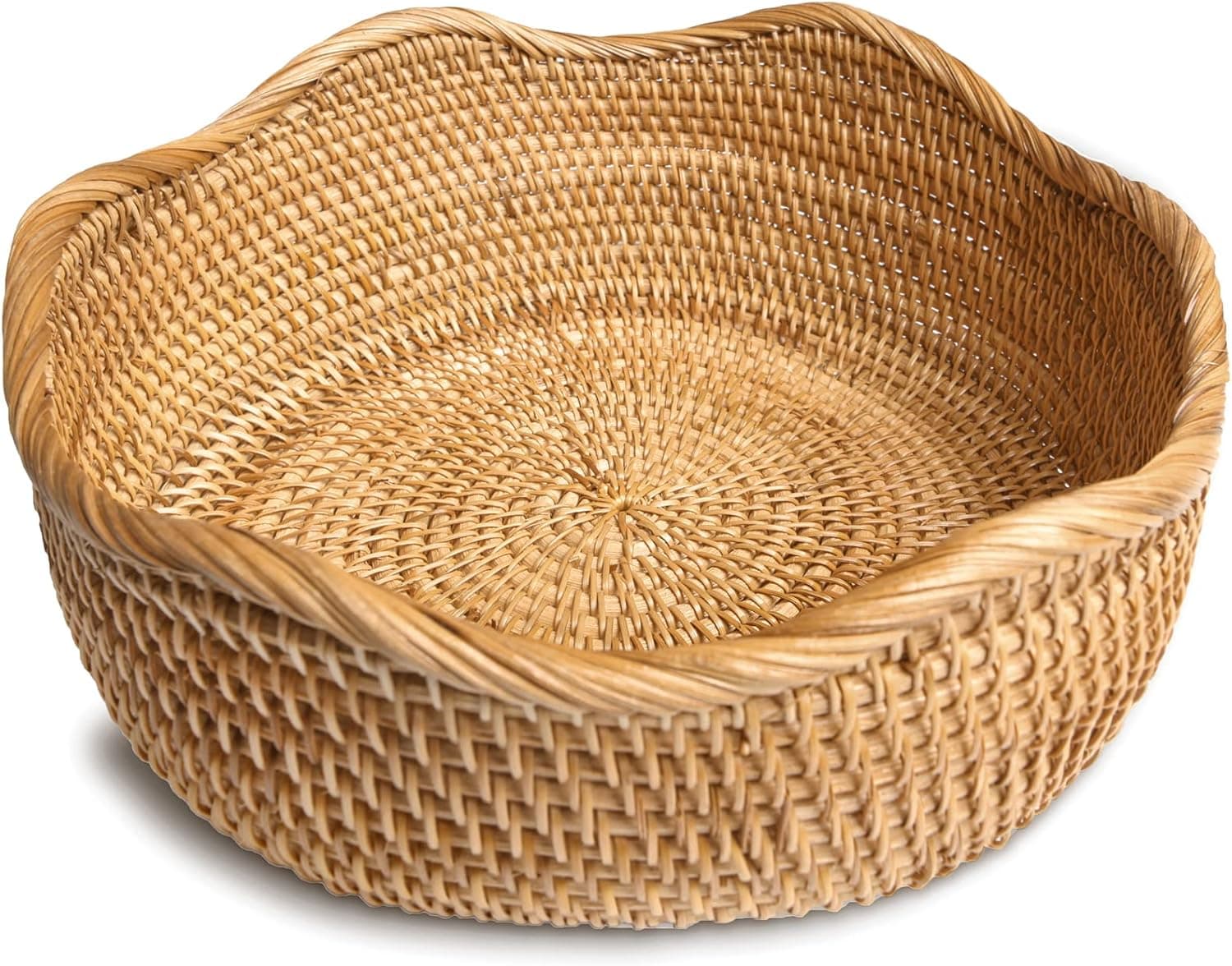 Handmade Round Rattan Bread Basket