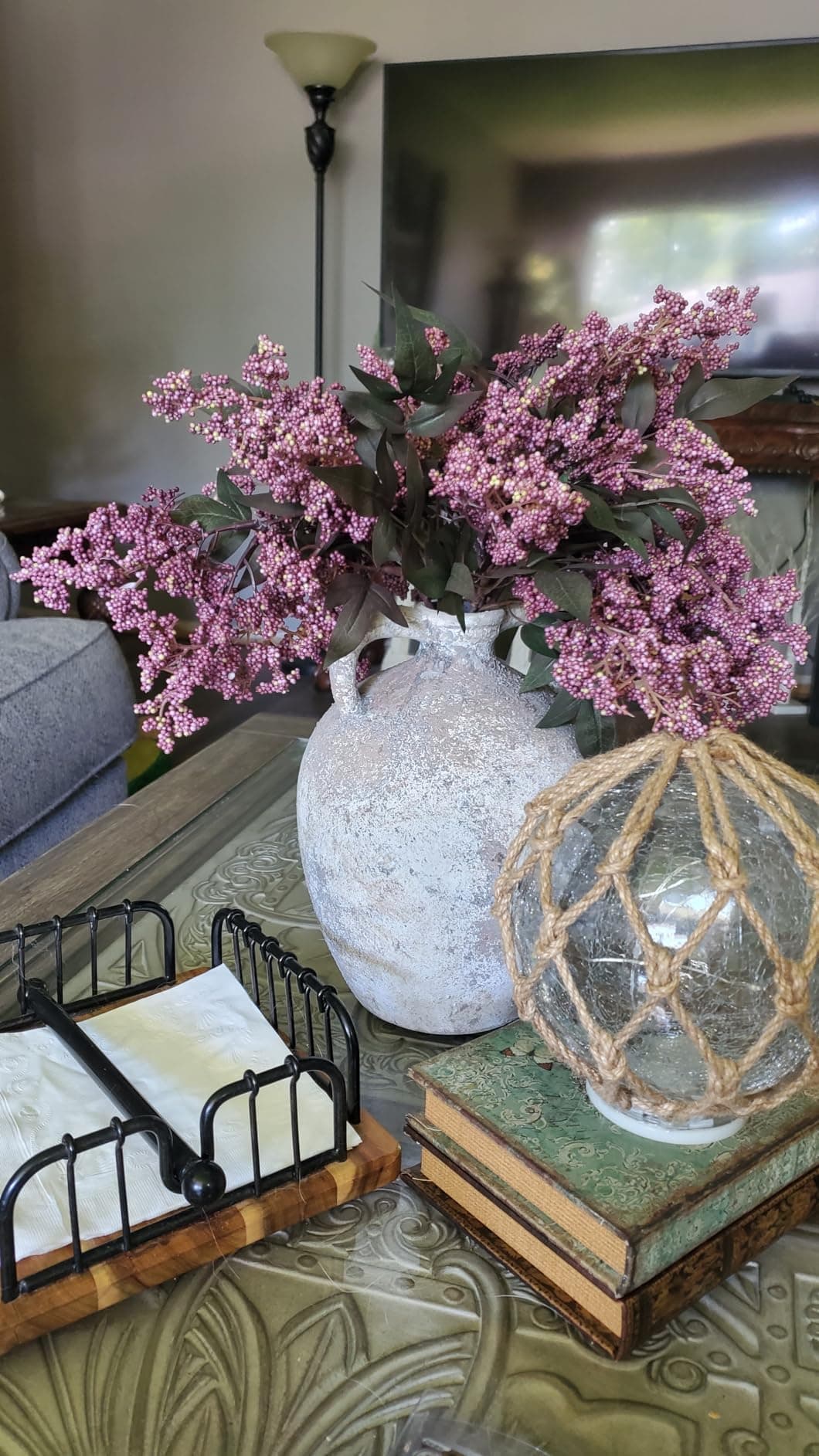 Faux Nandina Berry Stems, Dusty Plum (Set of 6) — lifestyle 1
