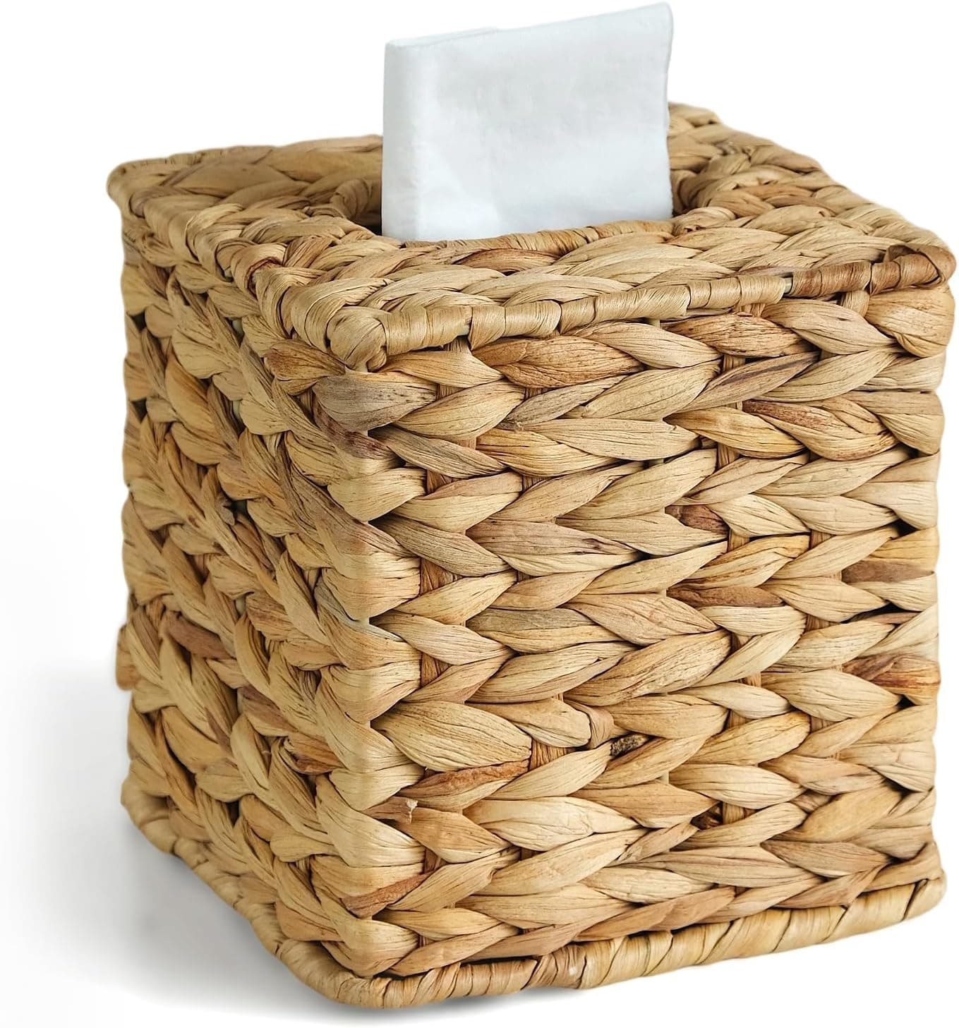 Boho Wicker Tissue Box Cover